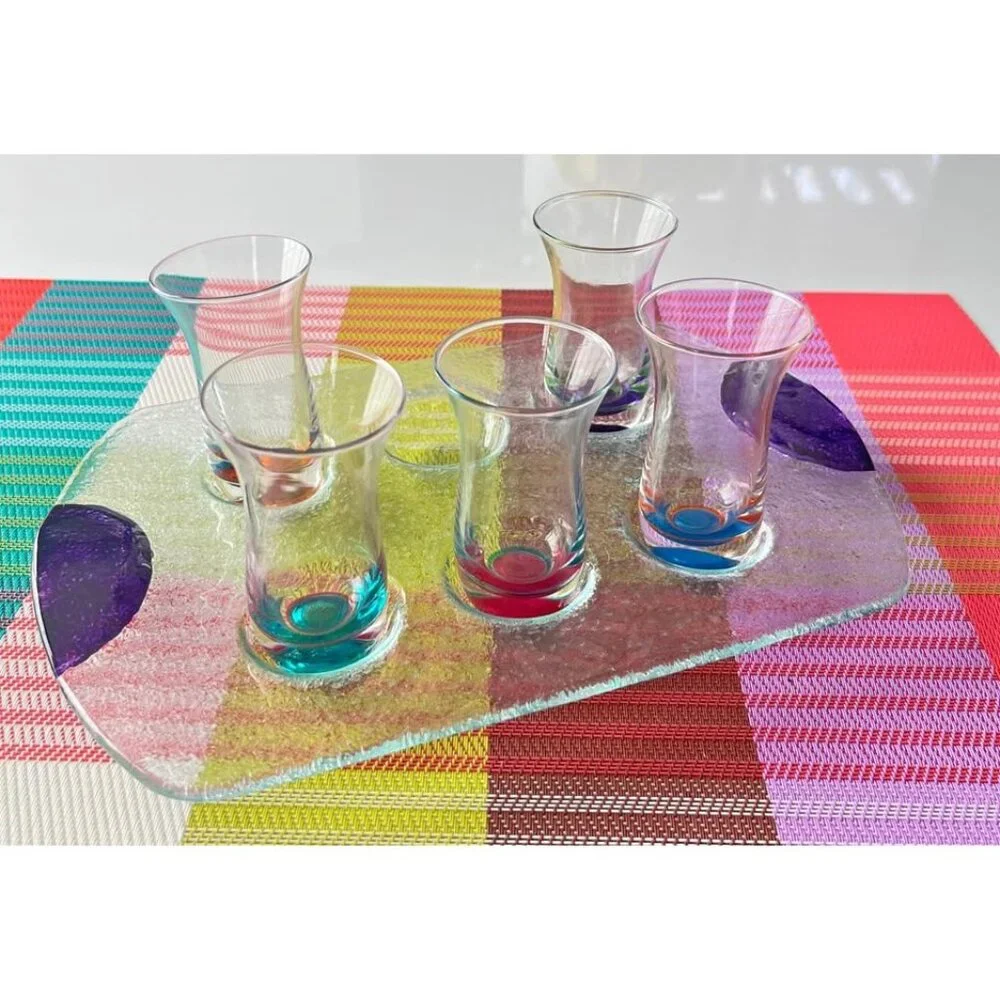 Dansk Spectra fused clear glass tray-Only
